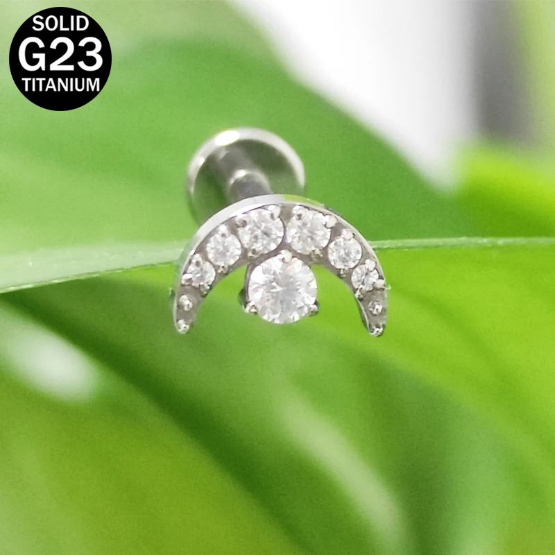 G23 Titanium Crescent-Moon-des - Dermal Anchor Top reseña y precio