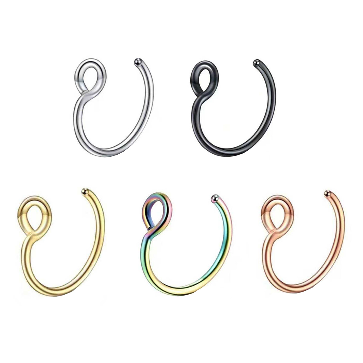 1Pcs Women Fake Piering Nose R - Yg Body Jewelry reseña y precio