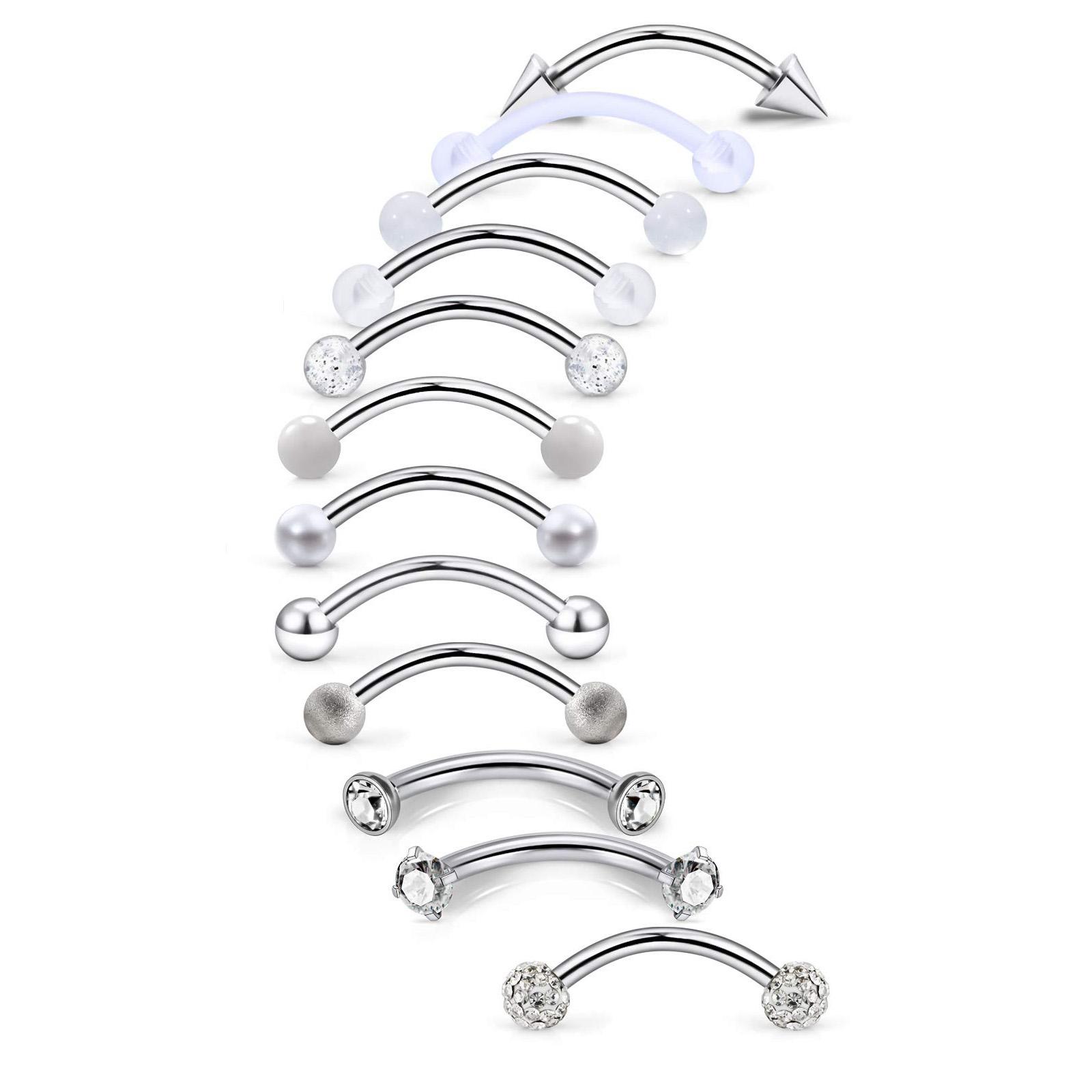 10/11/12pcs 16G Stainless Stee - Body Jewelry Vertical Labret reseña y precio