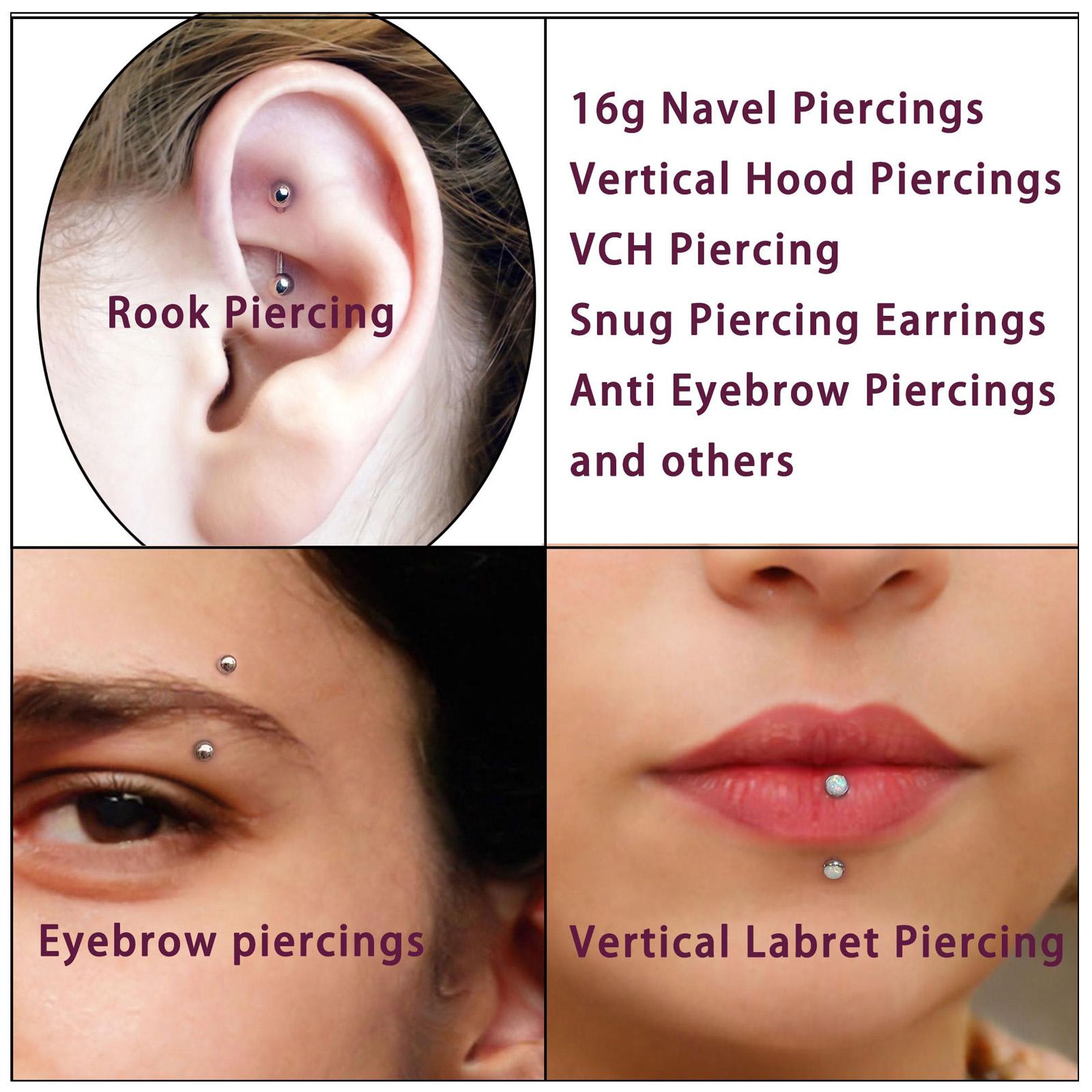 10/11/12pcs 16G Stainless Stee - Body Jewelry Vertical Labret reseña y precio