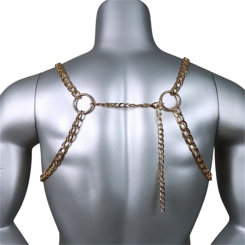Men's Sexy Metal Body Chest Ch - Body Jewelry For Men reseña y precio