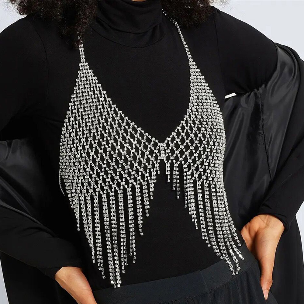 CUIER Hot Sale Full Rhinestone - Body Jewelry Dress reseña y precio