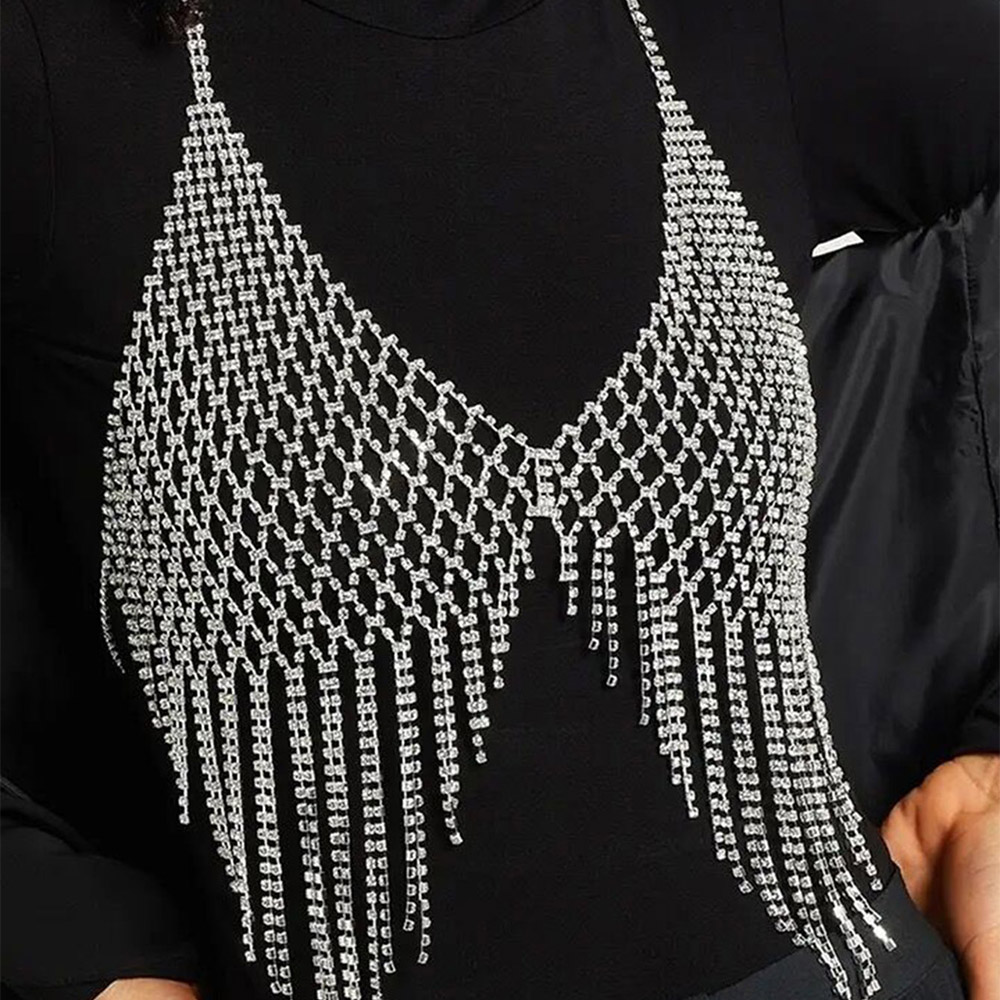CUIER Hot Sale Full Rhinestone - Body Jewelry Dress reseña y precio