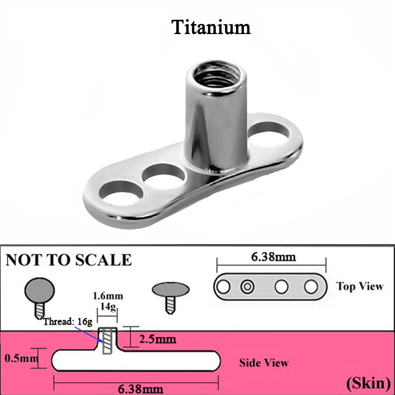 1Peice G23 Titanium Dermal Anc - Dermal Anchor Top reseña y precio