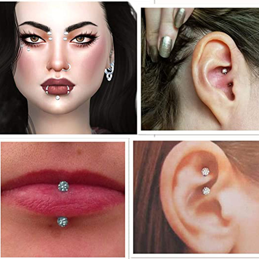 16G Forwards Helix Conch Rook  - Body Jewelry Vertical Labret reseña y precio