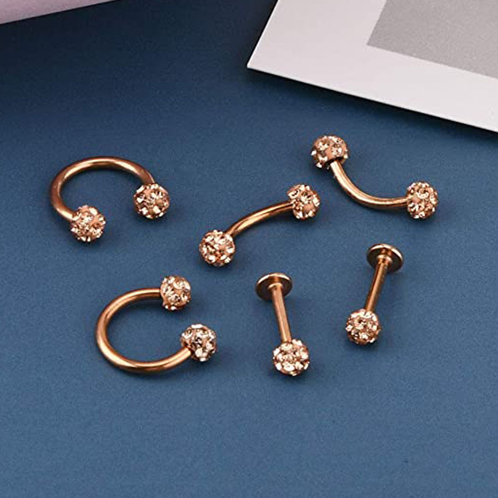 16G Forwards Helix Conch Rook  - Body Jewelry Vertical Labret reseña y precio