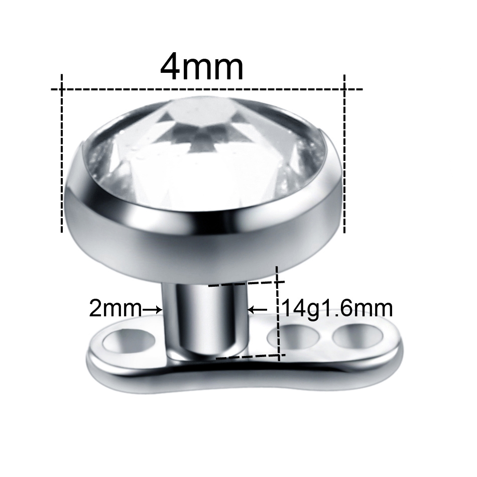 10pcs/lot Titanium Micro Derma - Dermal Anchor Top reseña y precio