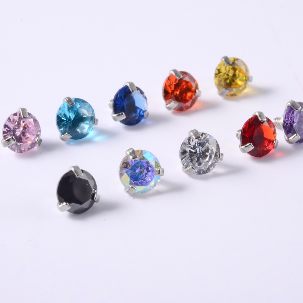 1 PC Surgical Steel Prong zirc - Dermal Anchor Top reseña y precio