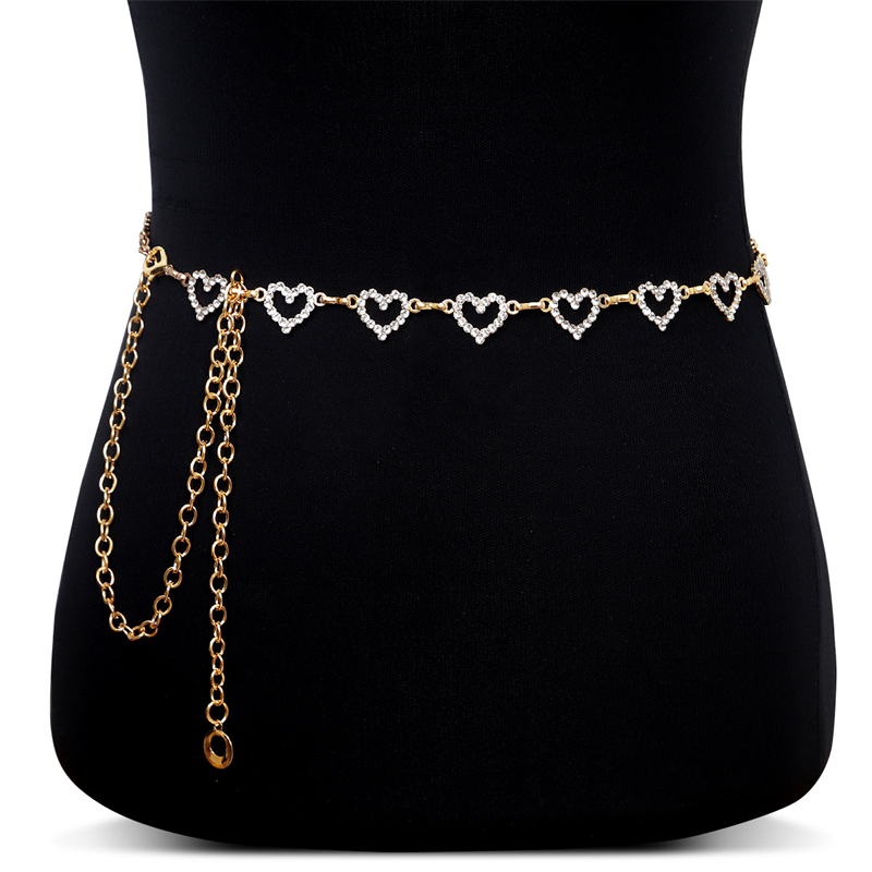 Fashion Rhinestone Heart Waist - Body Jewelry Dress reseña y precio