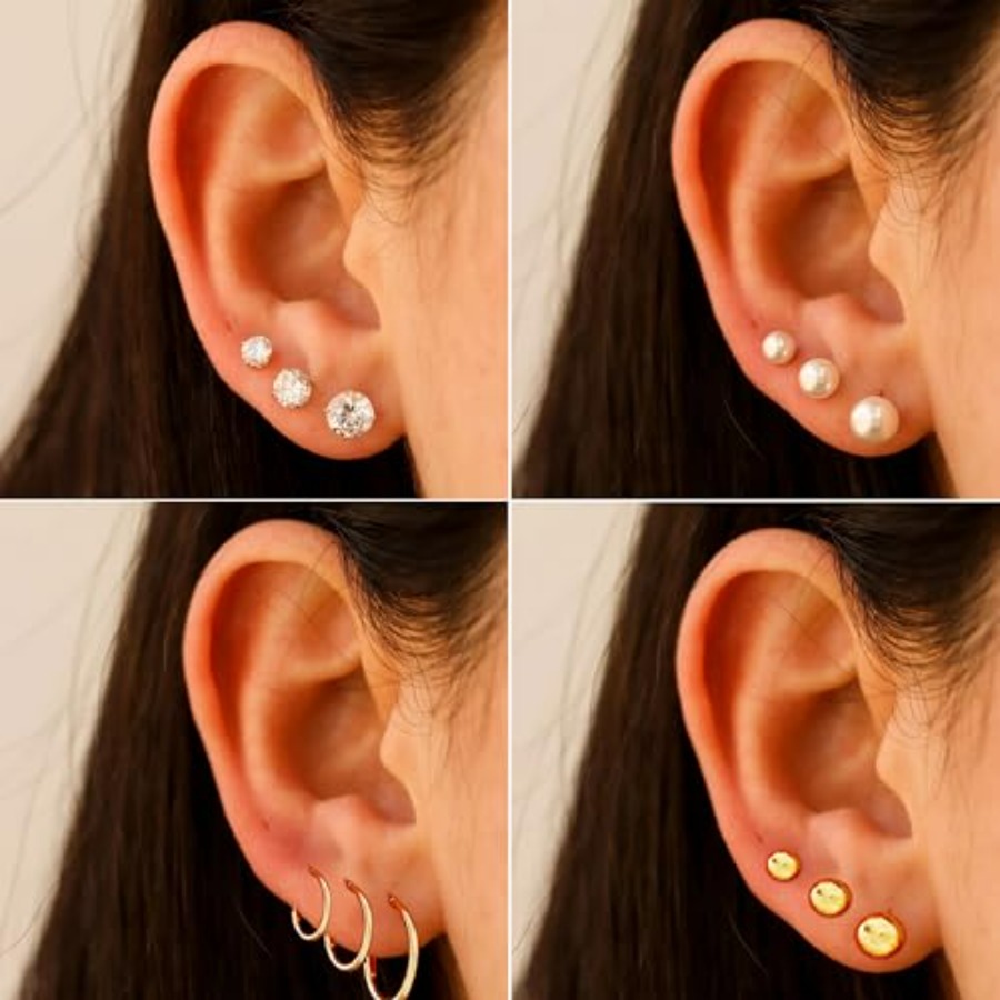 FAXHION 68 Pcs for with 7 Neck - Body Jewelry Earrings reseña y precio
