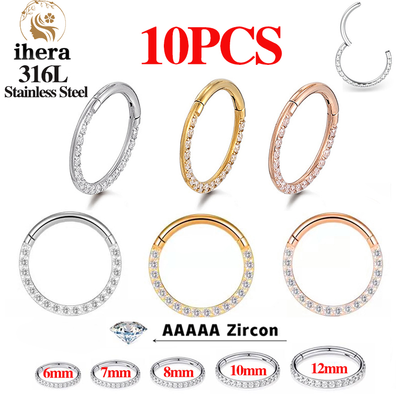 1/10PCS Stainless Steel Nose R - Body Jewelry Nose Studs reseña y precio