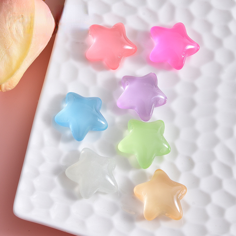 10pcs Fluorescent Five-pointed - Star Flat Back reseña y precio