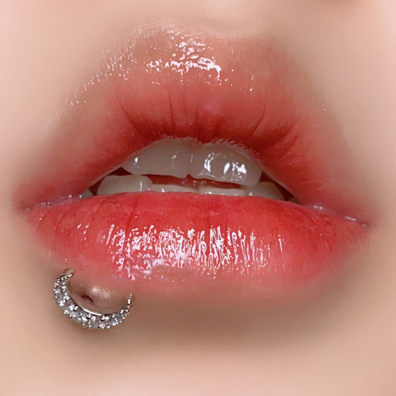 1PC CZ Zirconia Moon Labret Pi - Body Jewelry Vertical Labret reseña y precio