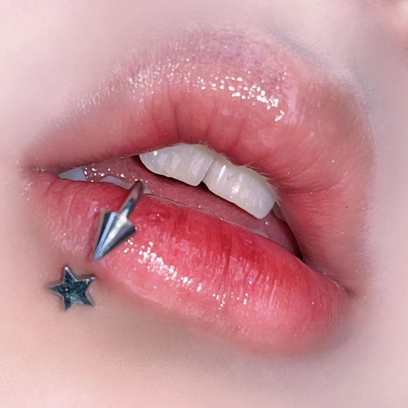 1PC Five-pointed Star Lip Pier - Body Jewelry Vertical Labret reseña y precio