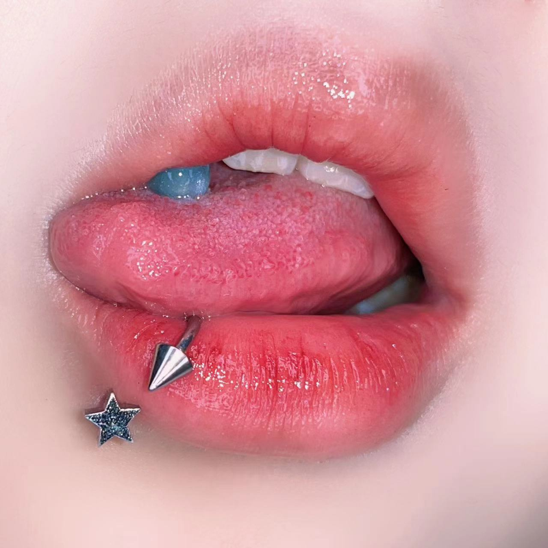 1PC Five-pointed Star Lip Pier - Body Jewelry Vertical Labret reseña y precio