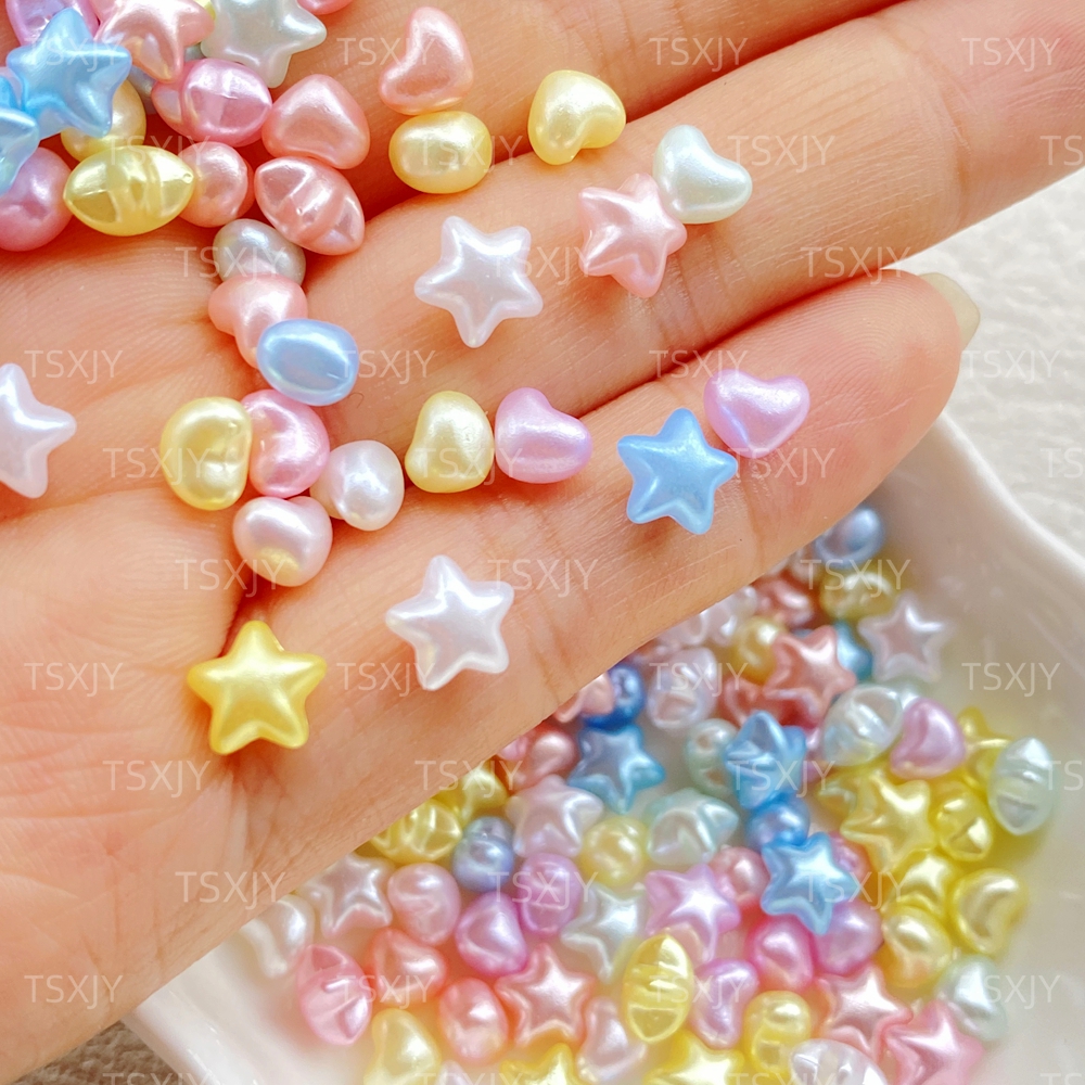 100pcs Resin Mixed 3D Colorful - Star Flat Back reseña y precio