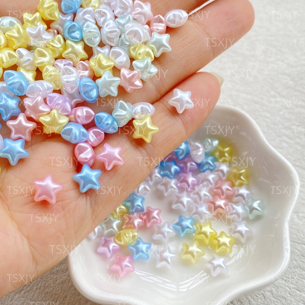 100pcs Resin Mixed 3D Colorful - Star Flat Back reseña y precio
