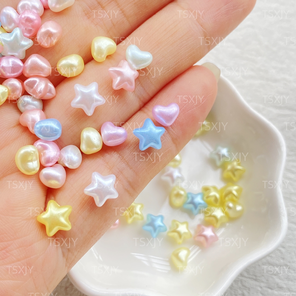 100pcs Resin Mixed 3D Colorful - Star Flat Back reseña y precio