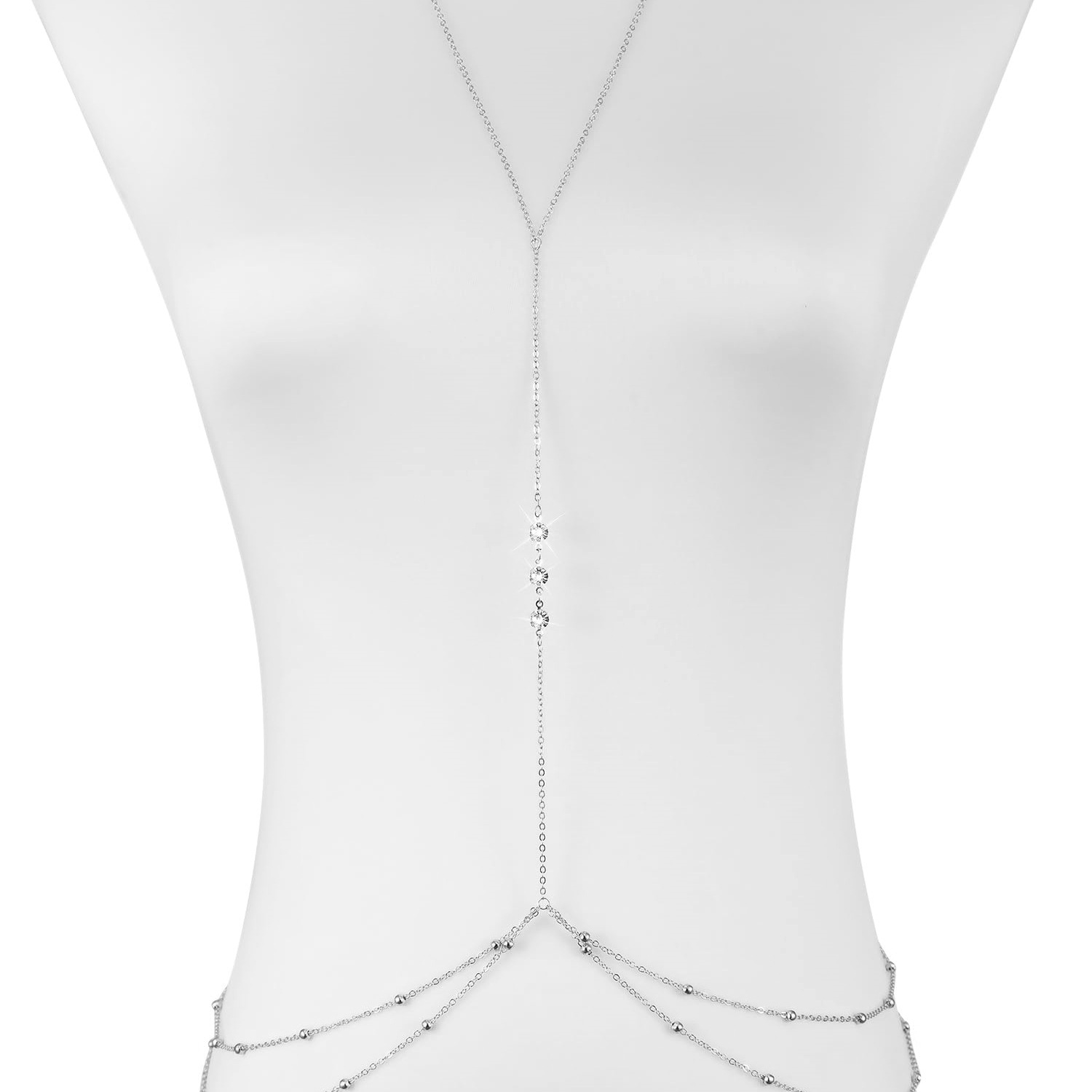 Simple Long Imitation crystal  - Body Jewelry Harness reseña y precio