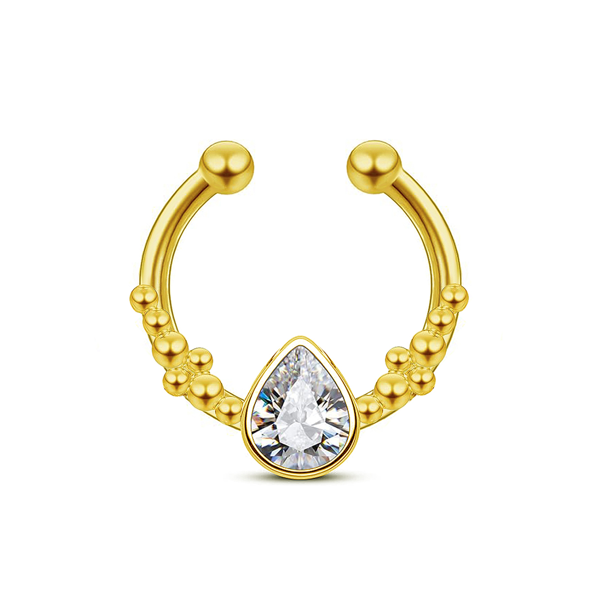 Stainless Steel Horseshoe Wate - Body Jewelry Nose Studs reseña y precio