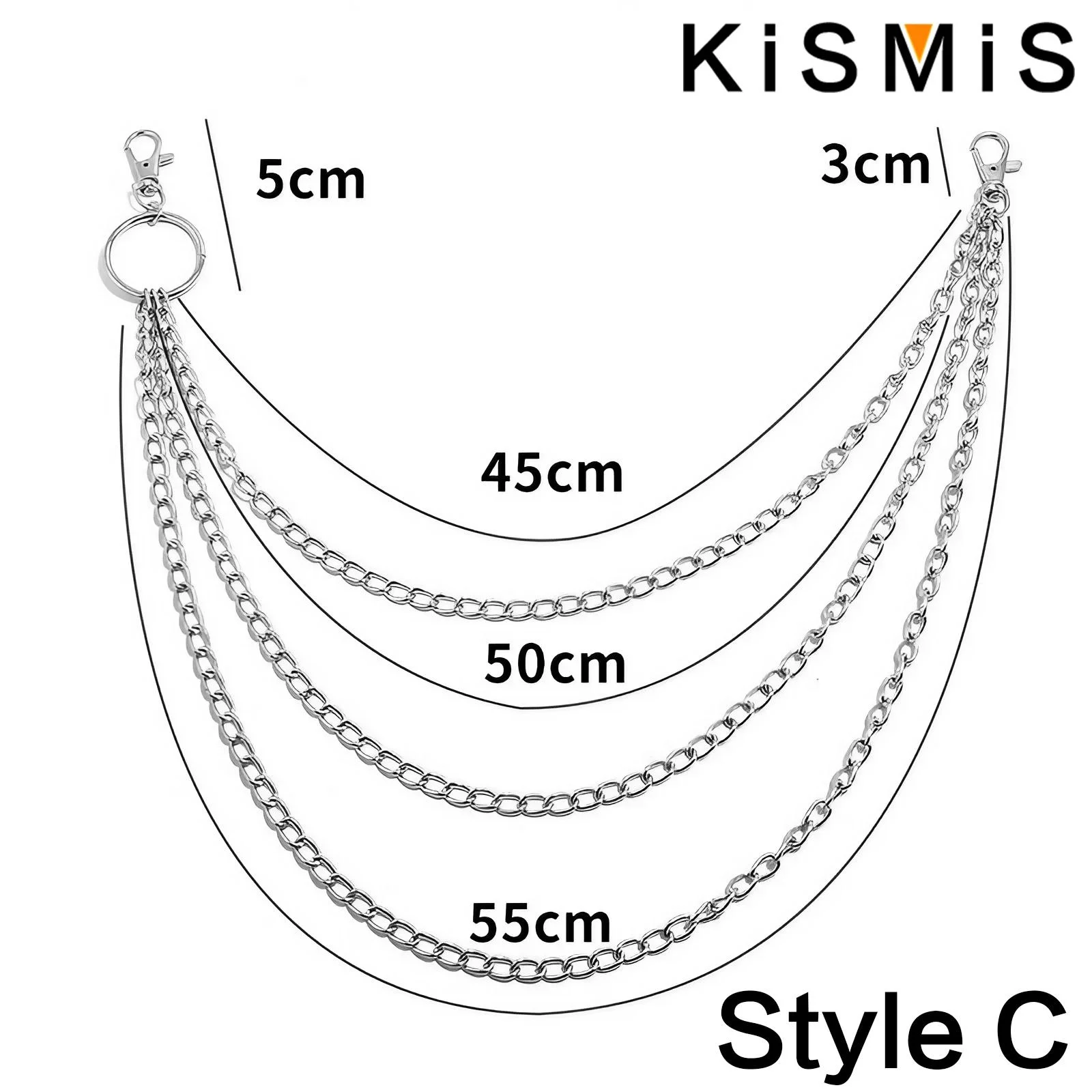 1PC Punk Style Multi Layer Key - Body Jewelry For Men reseña y precio