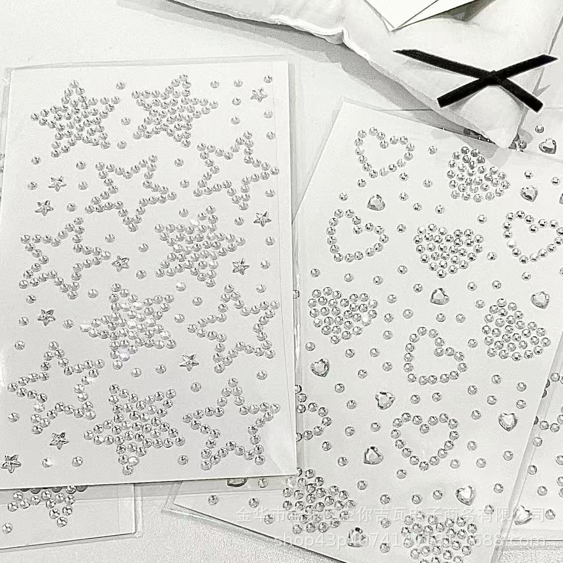 Silver Star Heart Rhinestone S - Star Flat Back reseña y precio