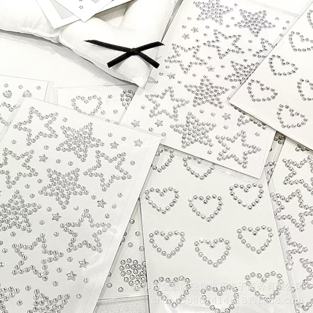 Silver Star Heart Rhinestone S - Star Flat Back reseña y precio