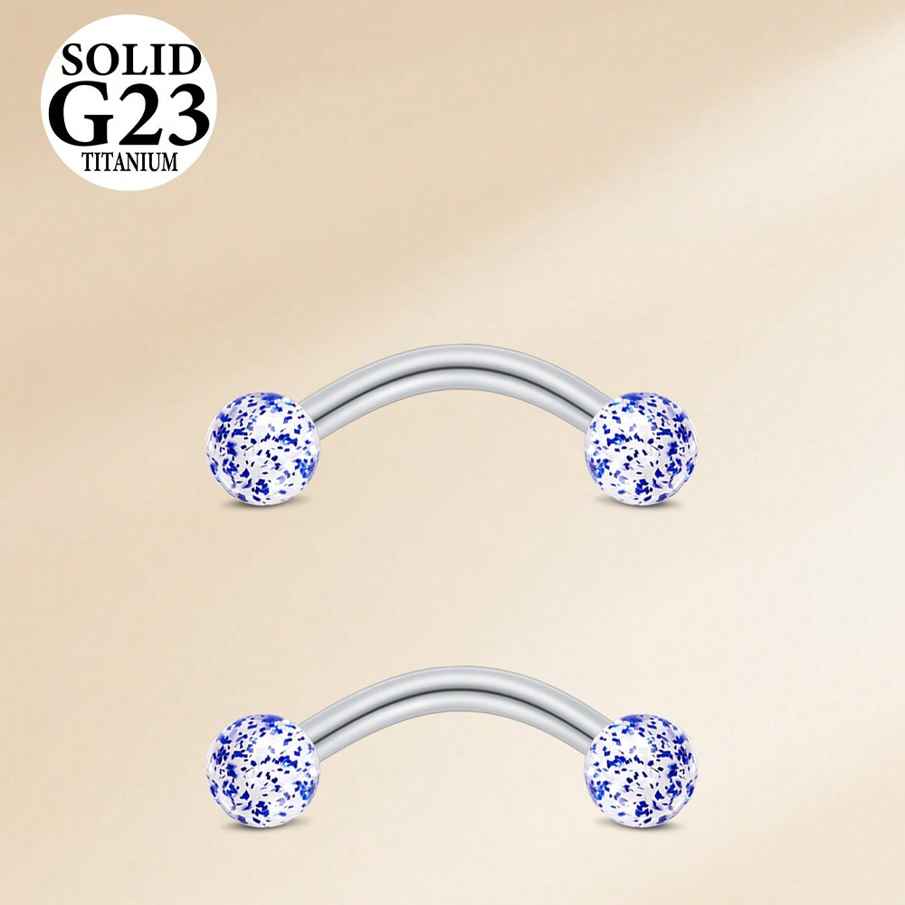 2PCS 16G 8/10mm Titanium Alloy - Body Jewelry Vch reseña y precio