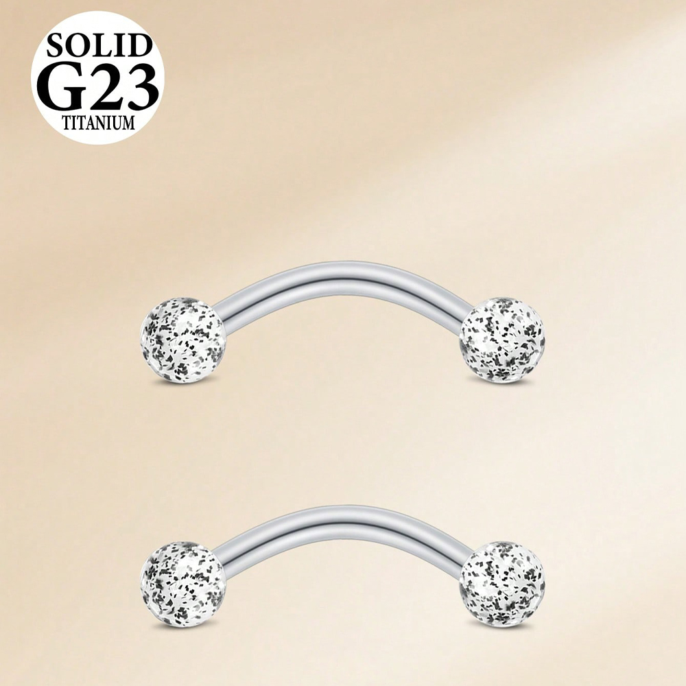 2PCS 16G 8/10mm Titanium Alloy - Body Jewelry Vch reseña y precio