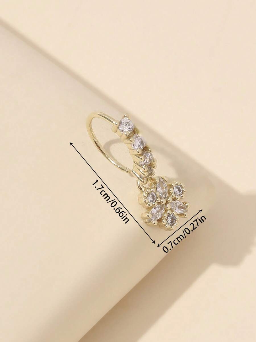 Delicate Flower Design Nose Ri - Body Jewelry Nose Studs reseña y precio
