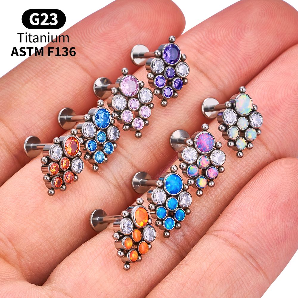 Titanium Arc Opal Labret Packs - Body Jewelry Vertical Labret reseña y precio