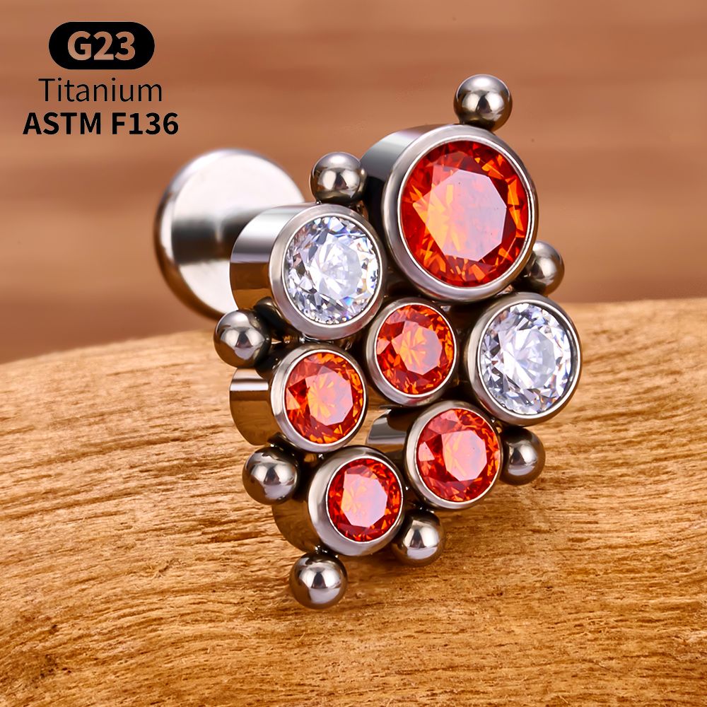 Titanium Arc Opal Labret Packs - Body Jewelry Vertical Labret reseña y precio