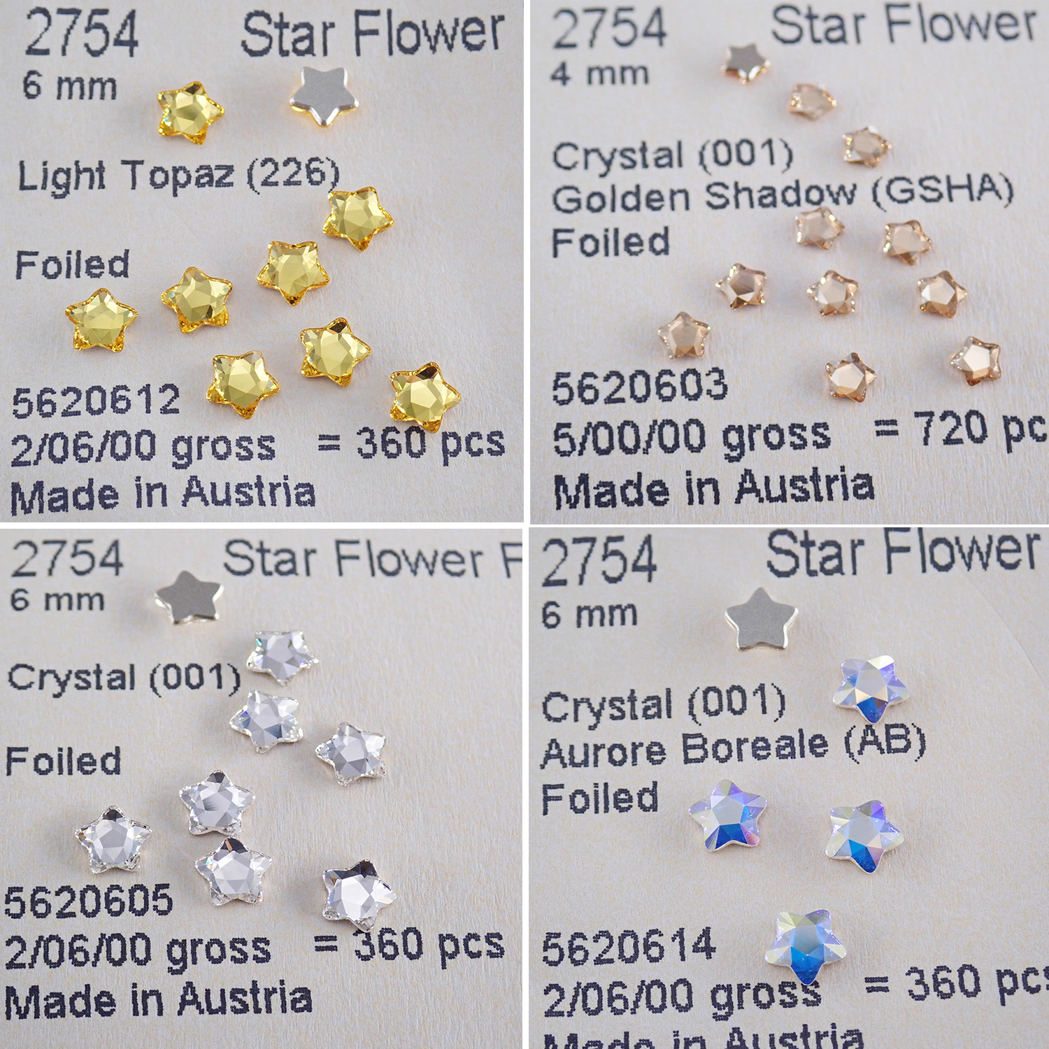 Genuine 2754 Star Flower Flat  - Star Flat Back reseña y precio