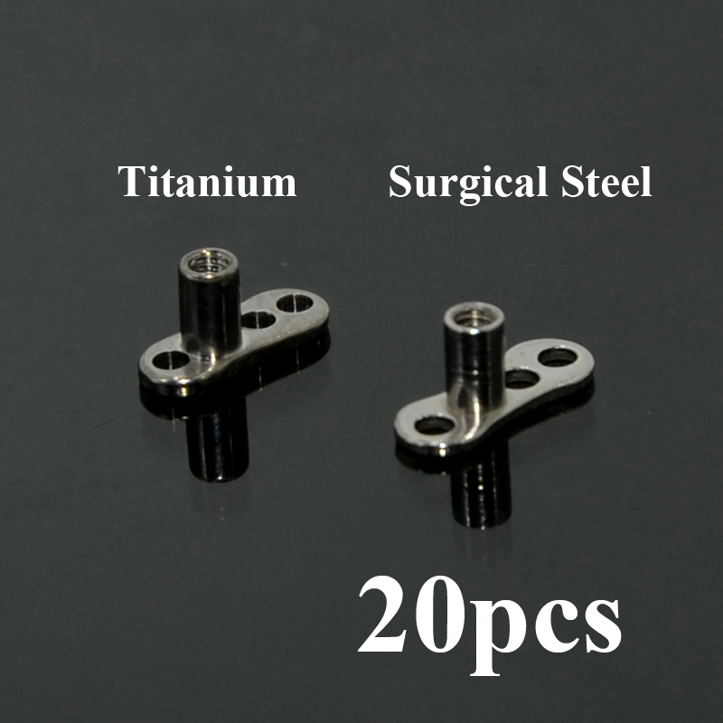 20pcs G23 Solid Titanium & Sur - Dermal Anchor Top reseña y precio