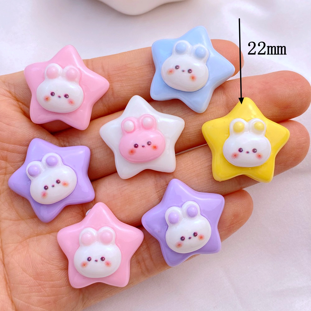 10Pcs New Cute Resin 22mm Cart - Star Flat Back reseña y precio
