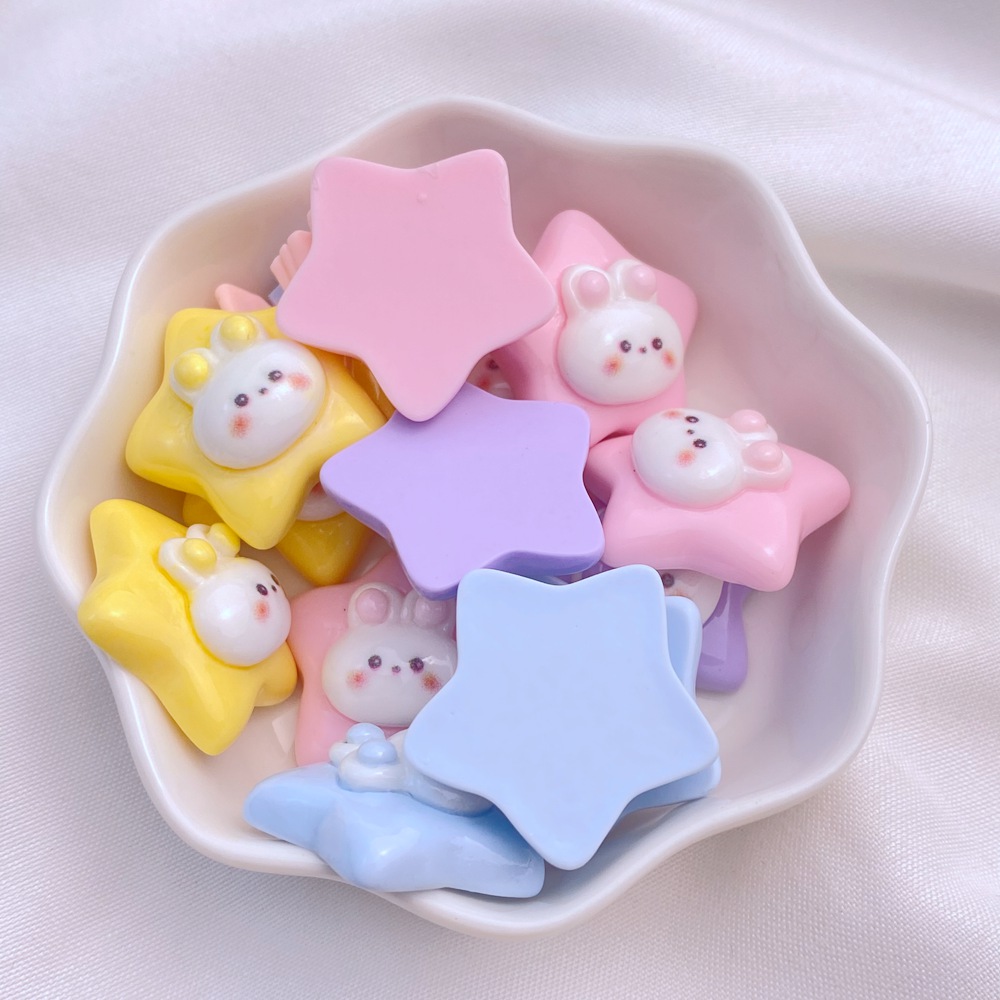 10Pcs New Cute Resin 22mm Cart - Star Flat Back reseña y precio