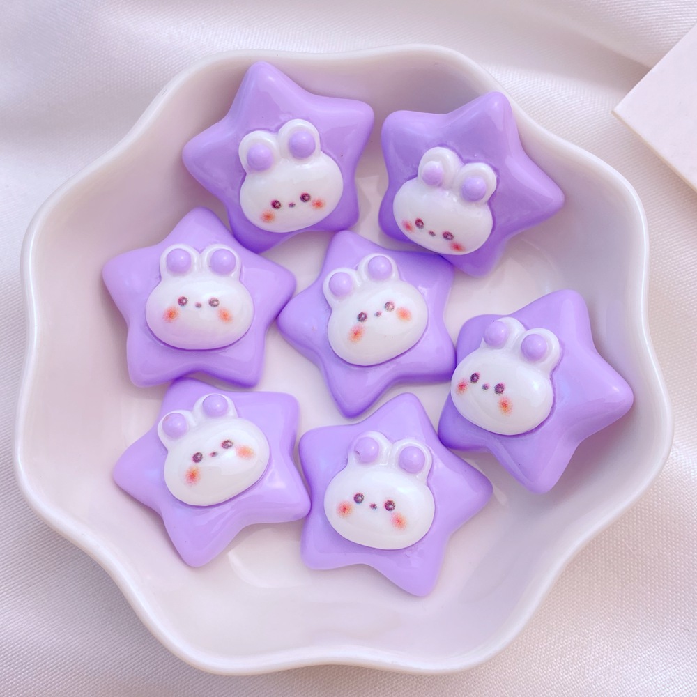 10Pcs New Cute Resin 22mm Cart - Star Flat Back reseña y precio