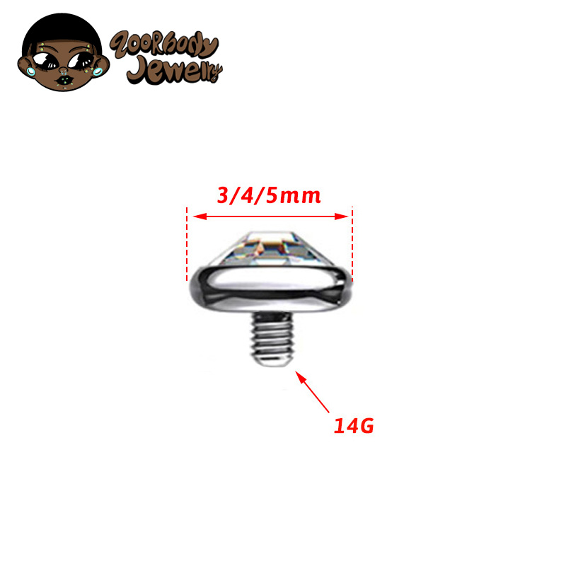 1PCS ASTM F136 Titanium Bezel  - Dermal Anchor Top reseña y precio