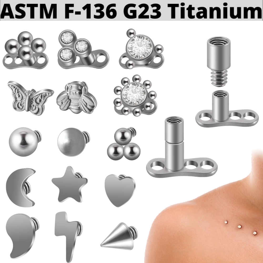 1PC G23 Titanium Fire Opal Der - Dermal Anchor Top reseña y precio