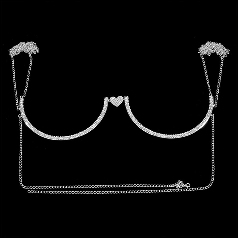 Stonefans Heart Rhinestone Che - Body Jewelry Harness reseña y precio