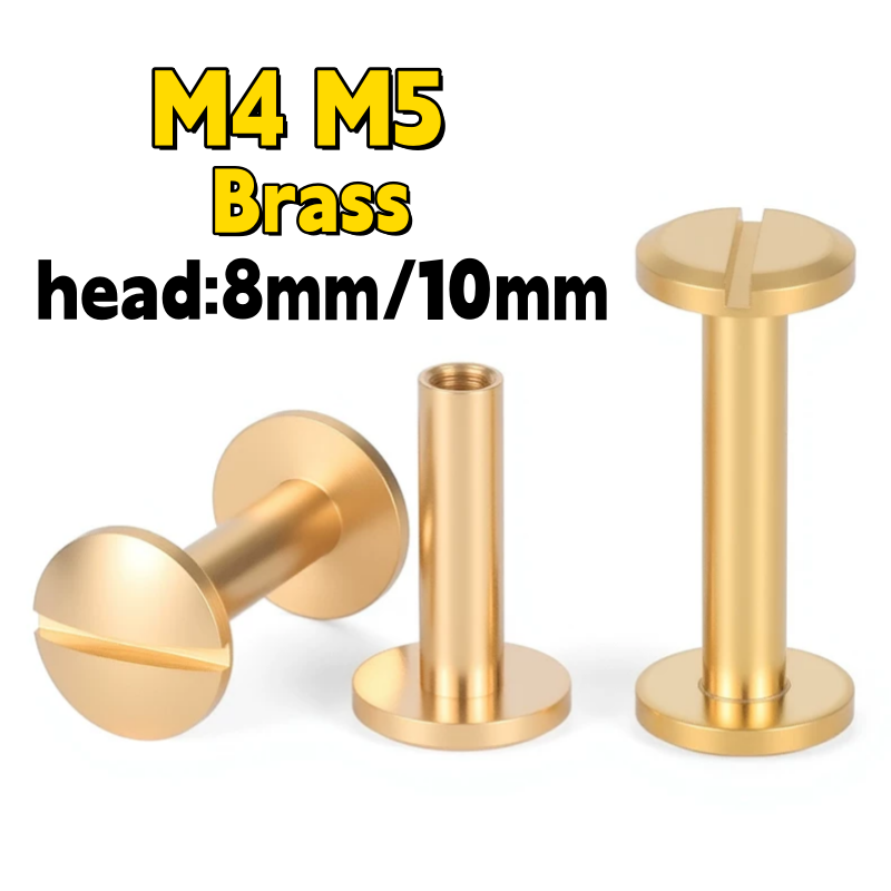 M4 M5 Solid Brass head 8/10mm  - Body Jewelry Chicago reseña y precio