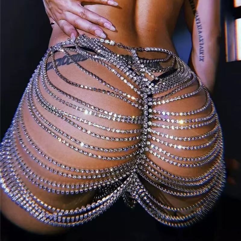 1pcSexy Fashionable Rhinestone - Body Jewelry Dress reseña y precio