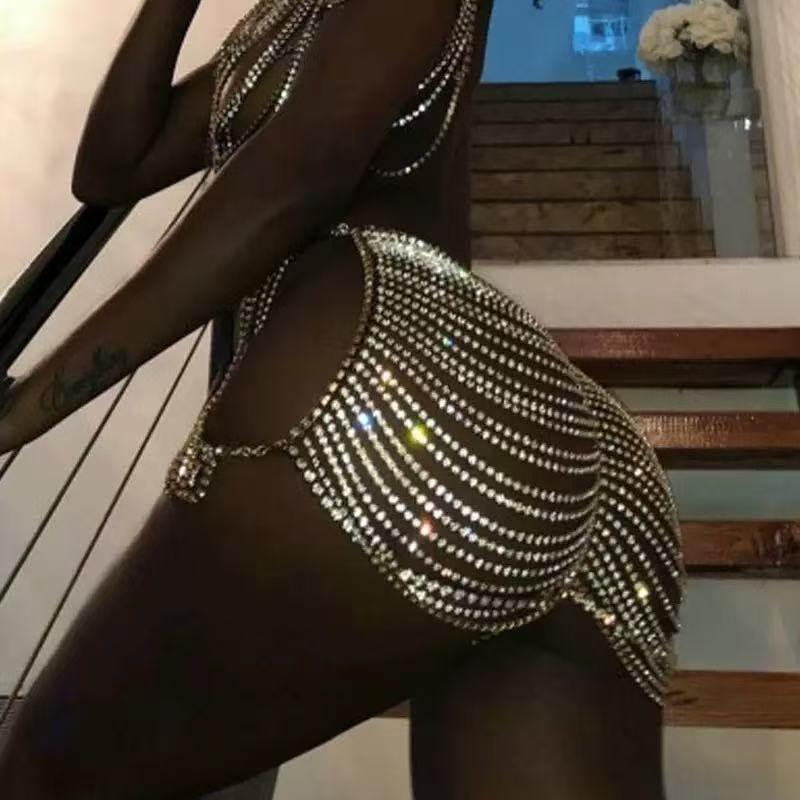1pcSexy Fashionable Rhinestone - Body Jewelry Dress reseña y precio