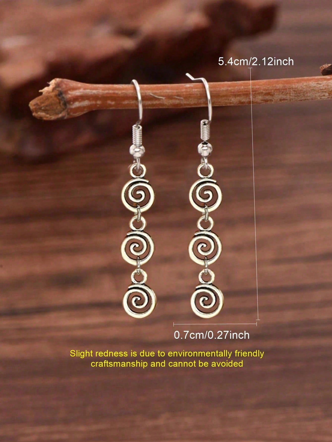 1 Pair Retro Distressed Versat - Body Jewelry Earrings reseña y precio