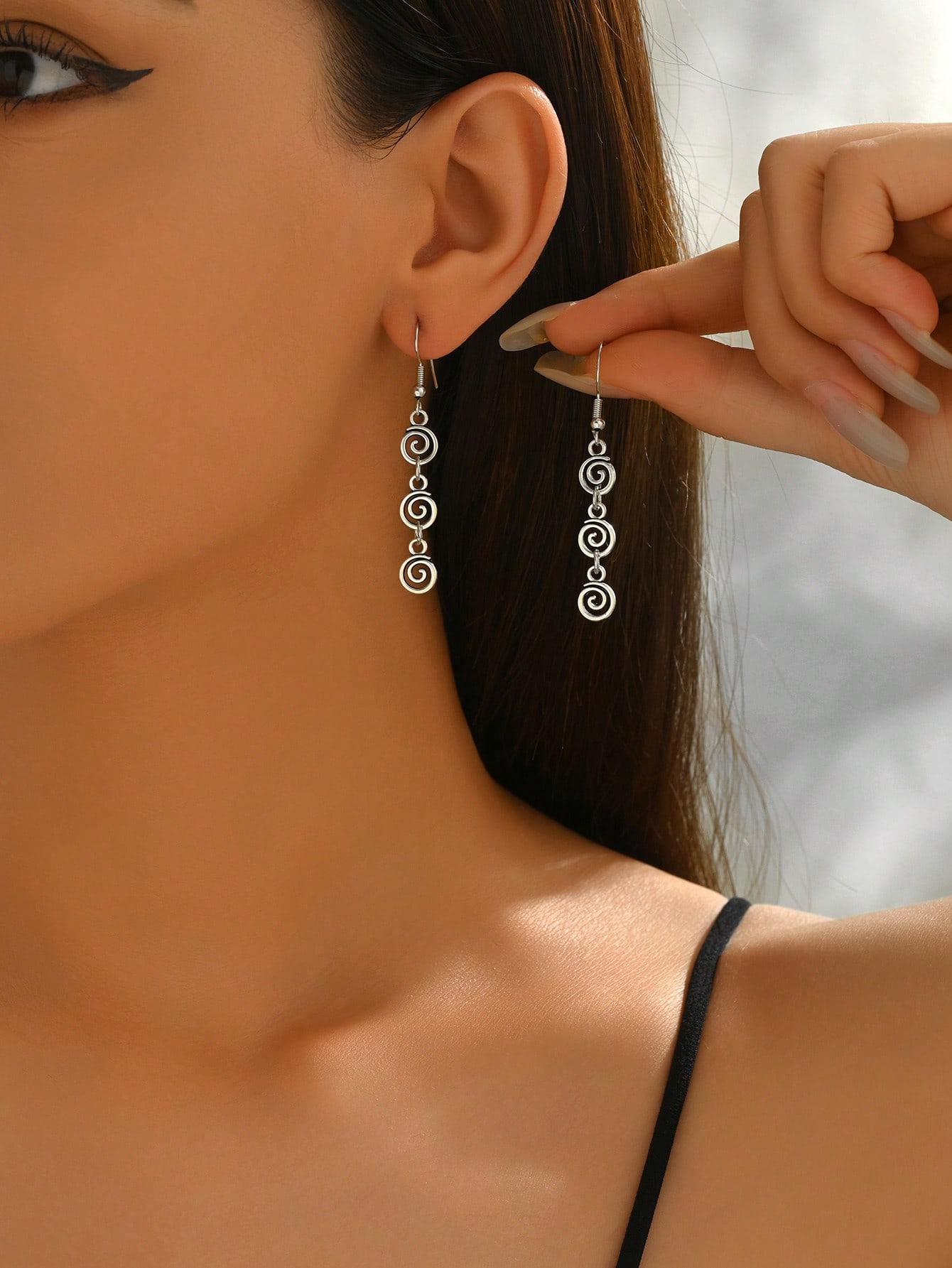 1 Pair Retro Distressed Versat - Body Jewelry Earrings reseña y precio