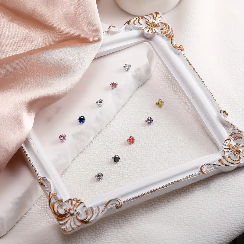 16PCS Crystal Zircon Dermal An - Dermal Anchor Top reseña y precio