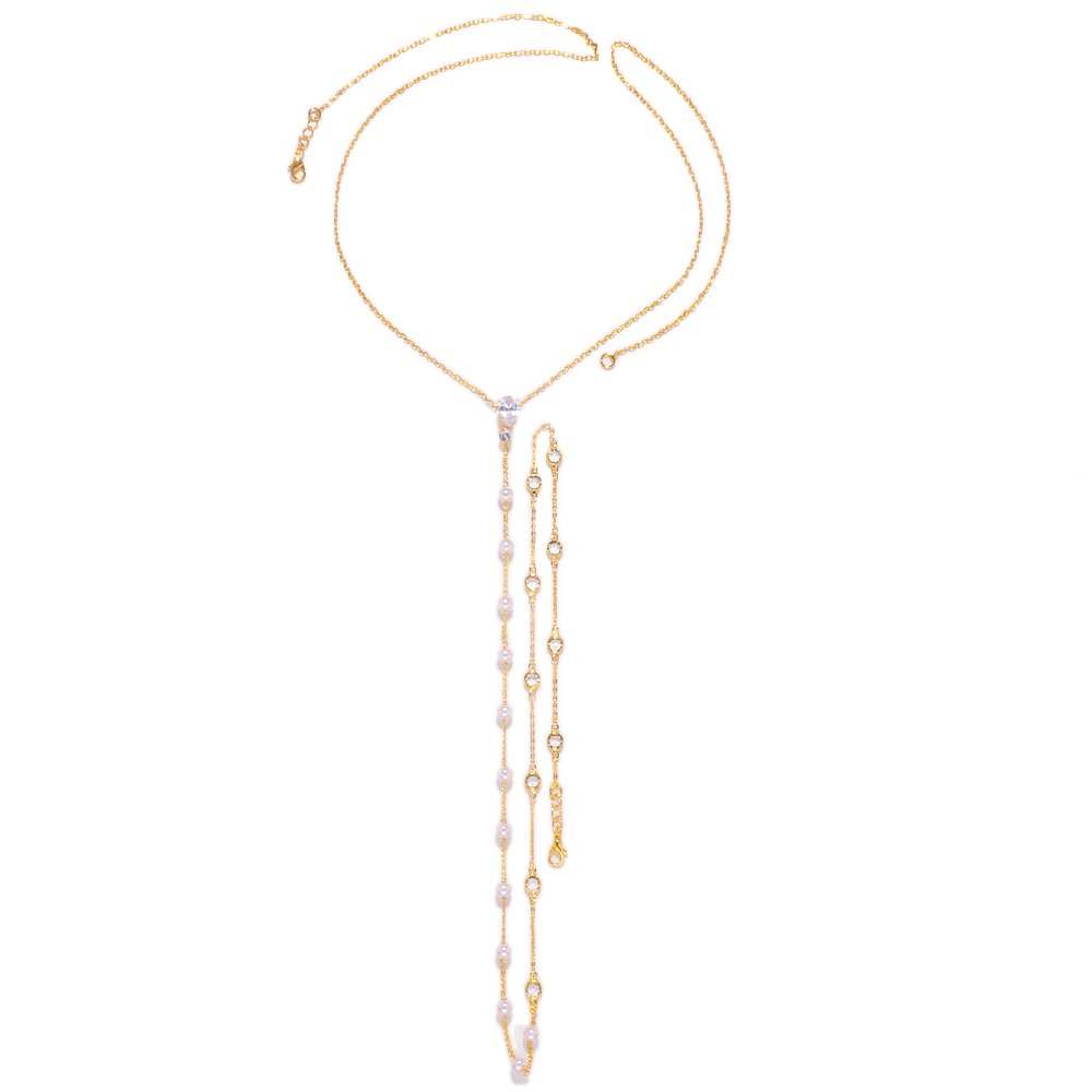 Fashion Bridal Back Chain Jewe - Body Jewelry Dress reseña y precio