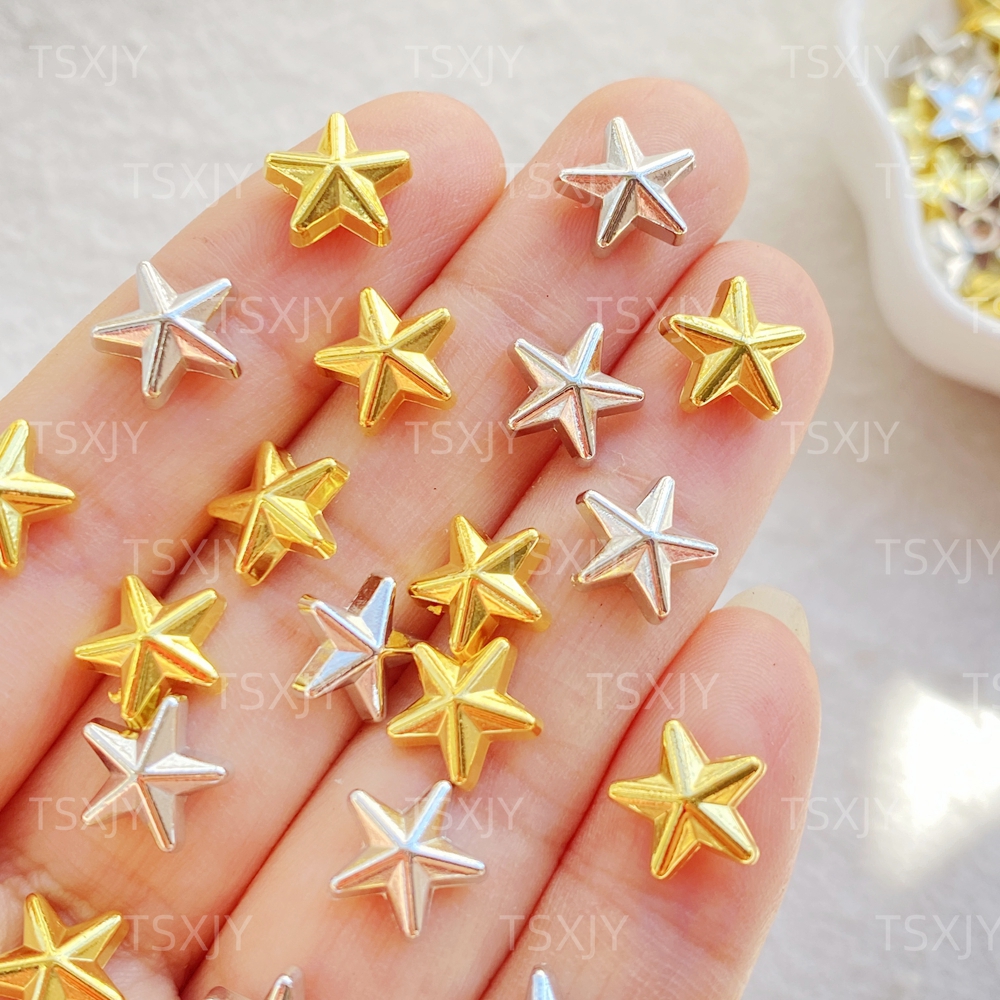 50pcs New Cute  Resin Mini Gol - Star Flat Back reseña y precio