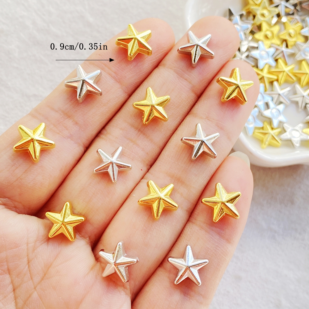 50pcs New Cute  Resin Mini Gol - Star Flat Back reseña y precio