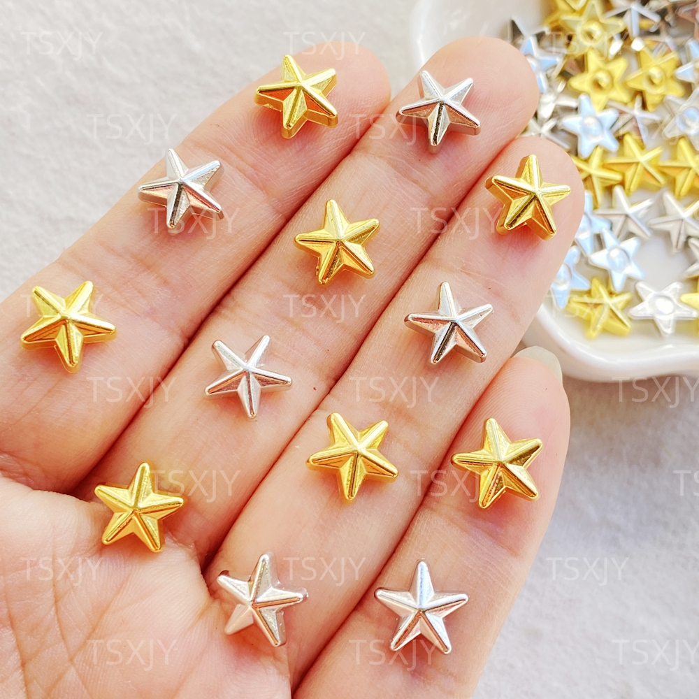 50pcs New Cute  Resin Mini Gol - Star Flat Back reseña y precio